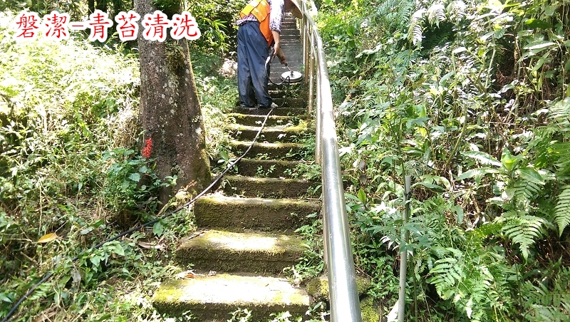 磐潔-登山步道-青苔清洗